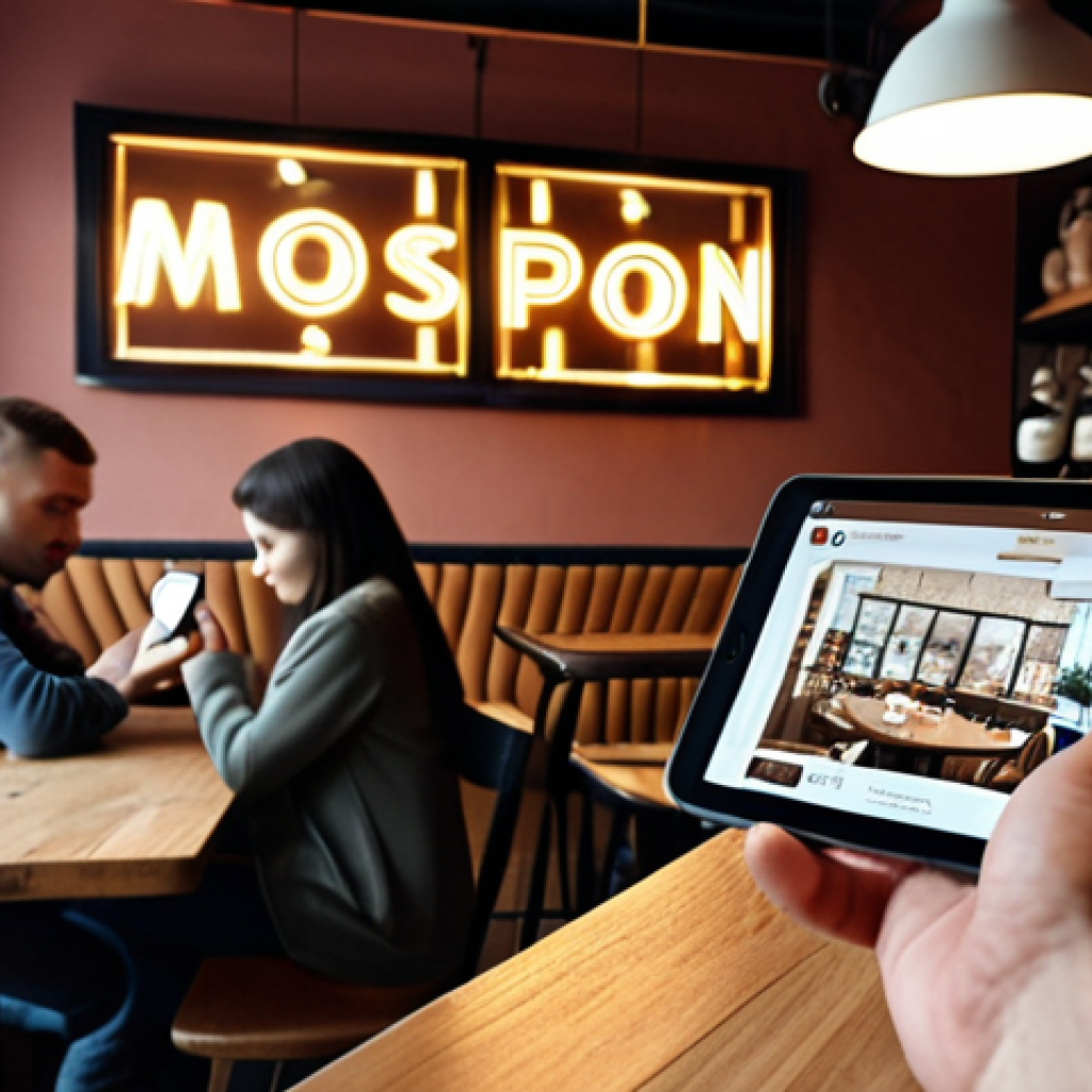 ** A cozy coffee shop scene. A product designer is subtly observing people using their smartphones and tablets. Focus on capturing the atmosphere of observation and user behavior study. The setting is a modern Moscow coffee shop with Cyrillic signs visible. Emphasis on capturing real-world UX research.

**