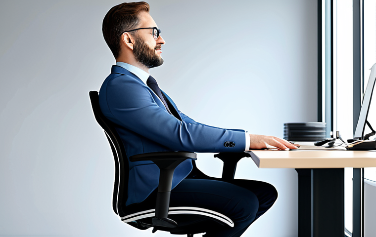 제품디자인 자격증 시험 기출문제 정리 - Ergonomic Office Chair Design**
"A professional interior designer presenting a 3D model of an ergon...