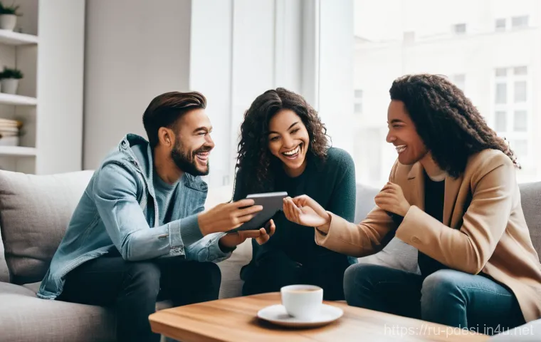 제품디자인에서 고객 요구 분석의 중요성 - **Prompt:** A diverse group of four young adults (two women, two men, all appearing to be in their m...