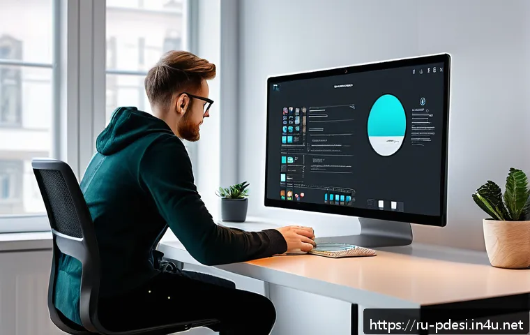 제품디자인 실무에서 필요한 UX UI 기초 지식 - A modern UX/UI designer workspace in Moscow, Russia, showing a professional user testing a digital p...