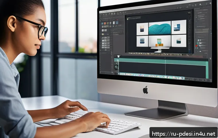 제품디자인에서 요구되는 필수 소프트웨어 - A modern digital workspace showcasing a 3D modeling software interface on a sleek widescreen monitor...